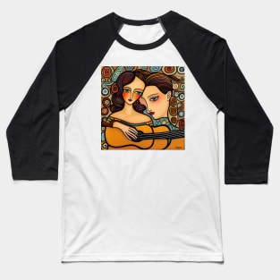 Woman playing a Guitar Baseball T-Shirt